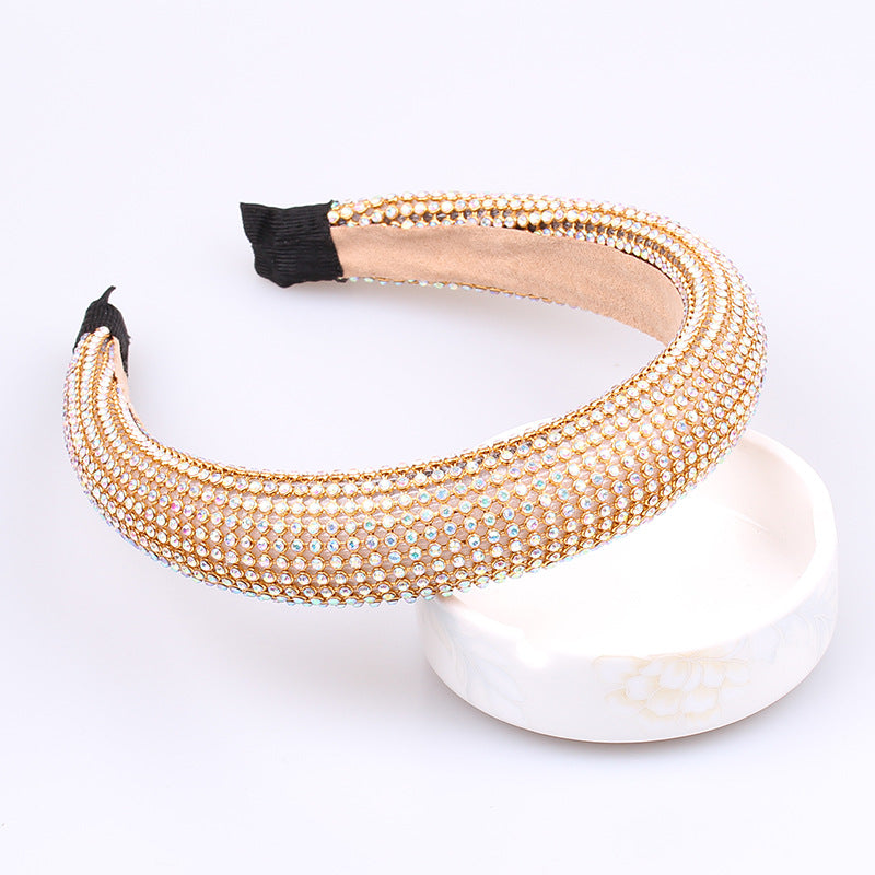 Wholesale Baroque Sponge Rhinestone Hair Accessories Headbands